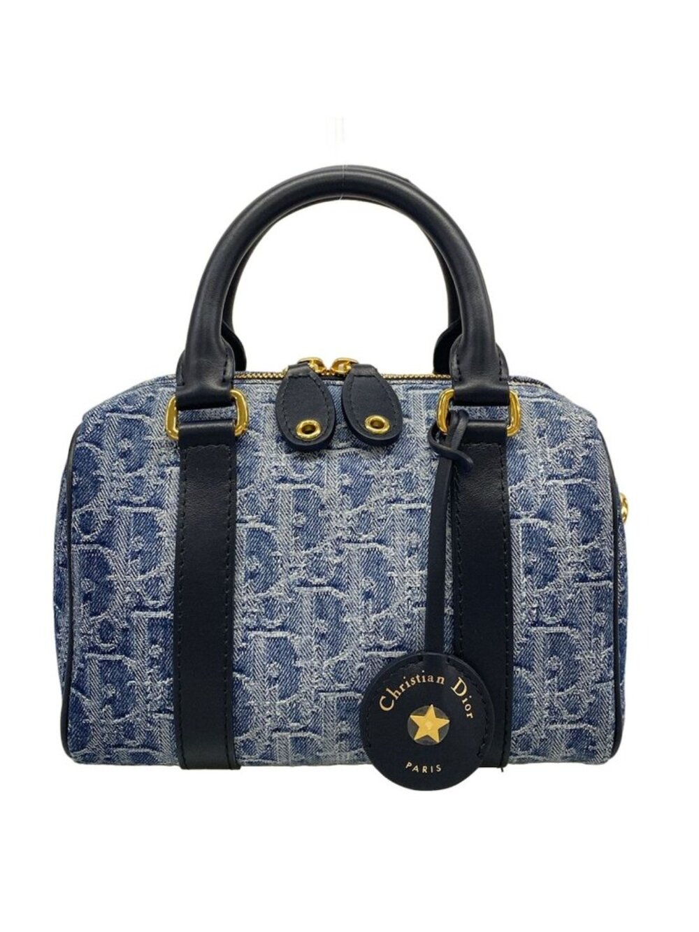 Dior Handbag Groove Small Blue Leather